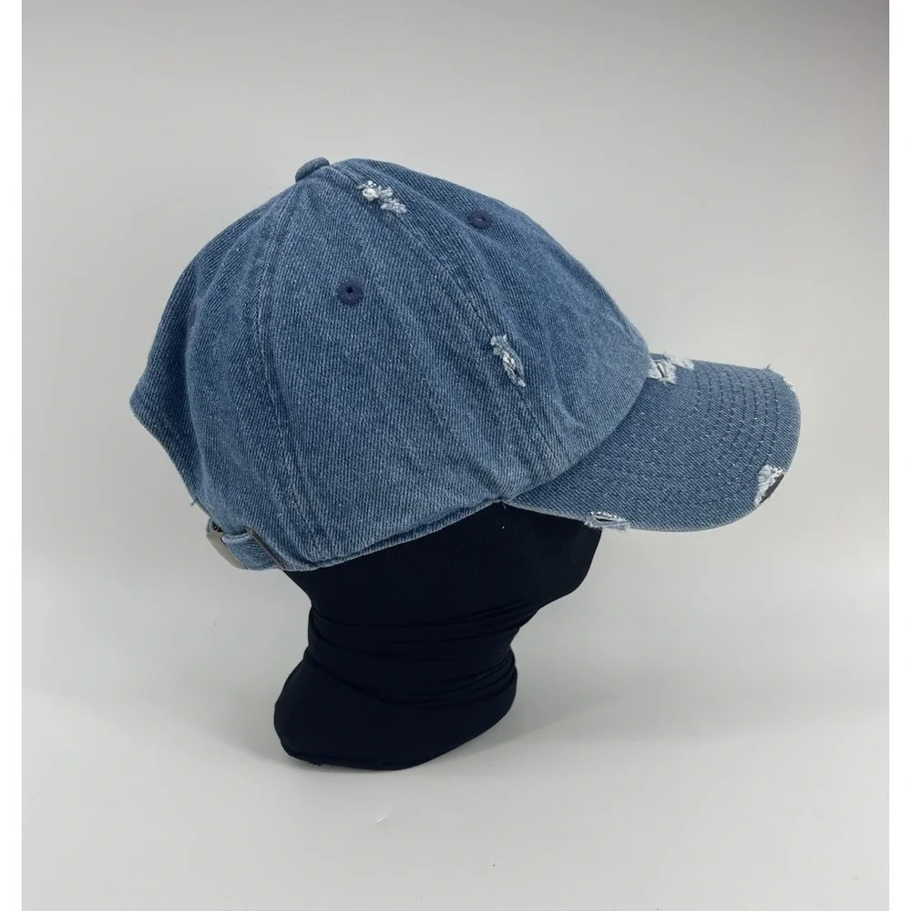 KBETHOS Vintage Distressed Denim Dad Hat Blue‎ Adjustable Cotton Cap Unisex